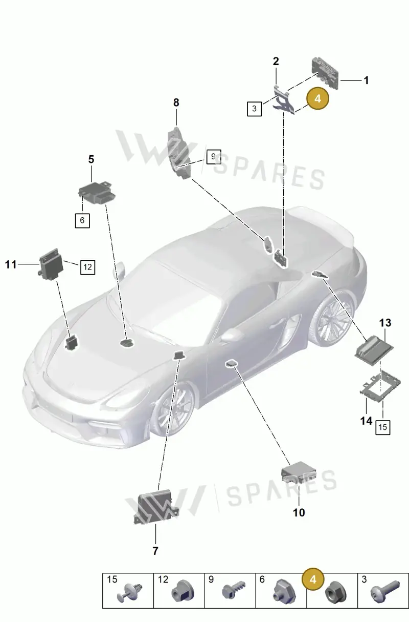 PAF108333 — Porsche Boxster Spyder (2019-2020) diagram p54901030, position 4