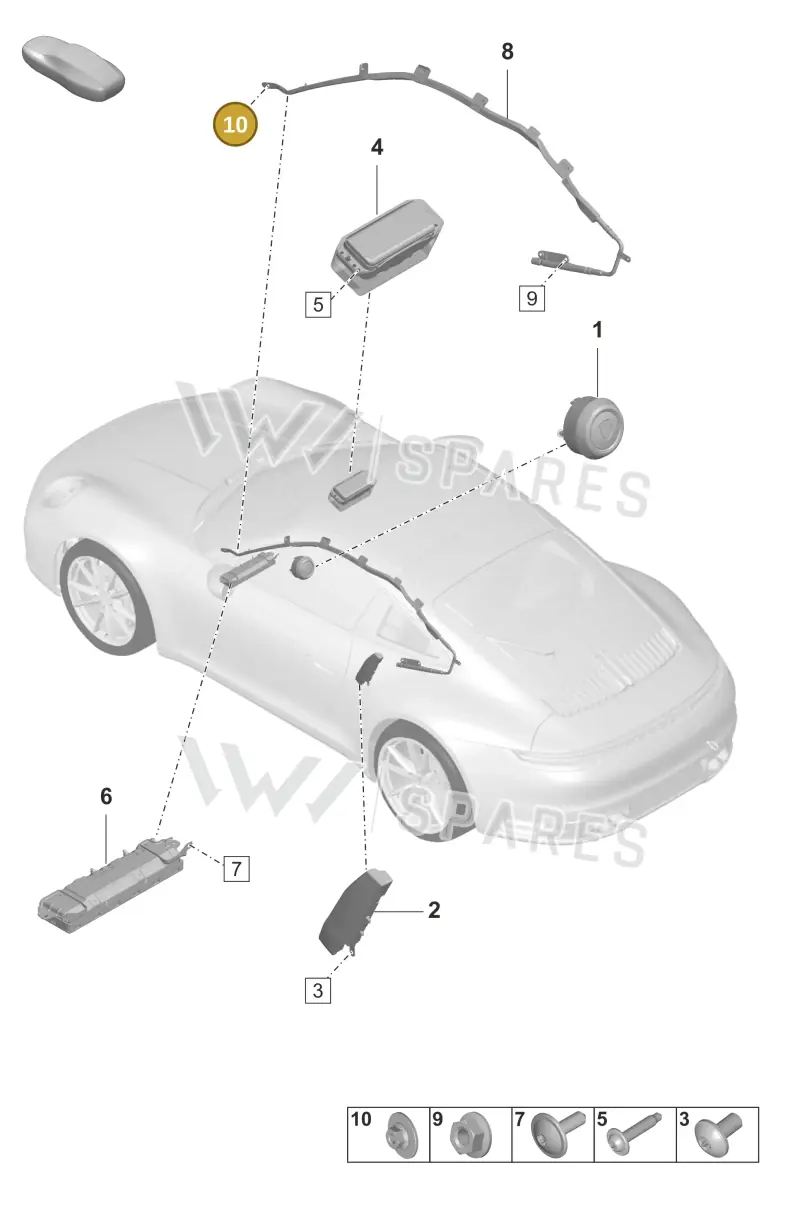 PAF108333 — Porsche 911 (2024-2025) diagram p53000005, position 10