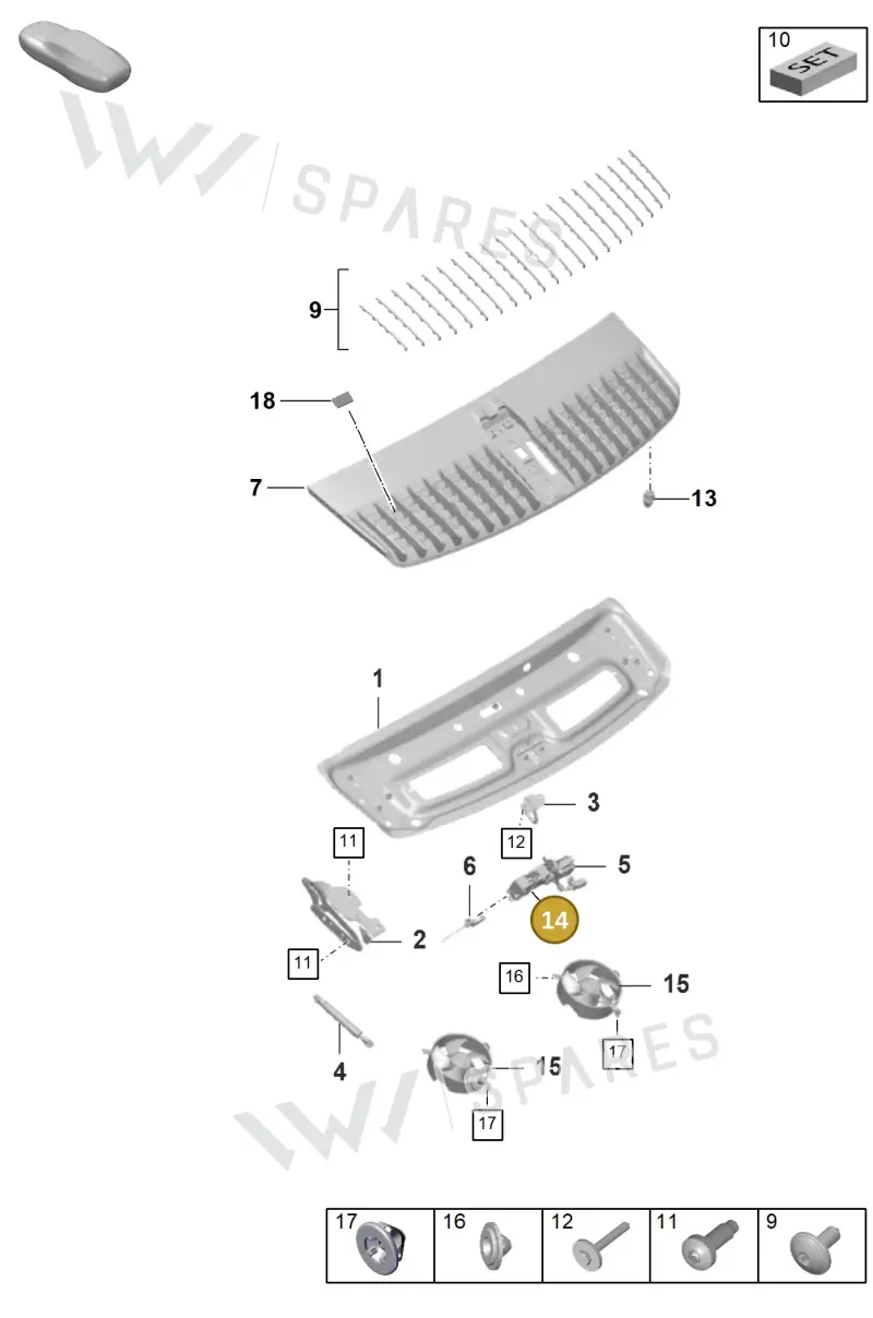 PAF108375 — Porsche 911 (2020-2022) diagram p57803100, position 14