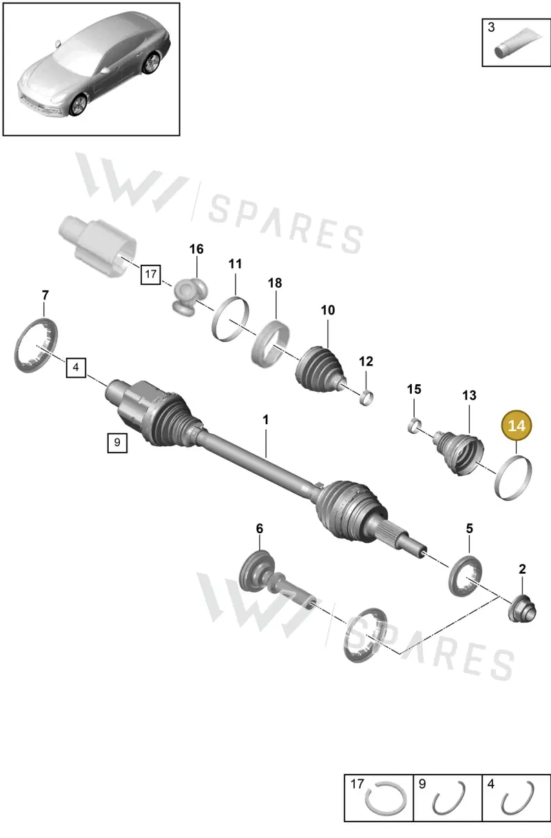 PAF108390 — Porsche Panamera (2016-2020) diagram p49401030, position 14