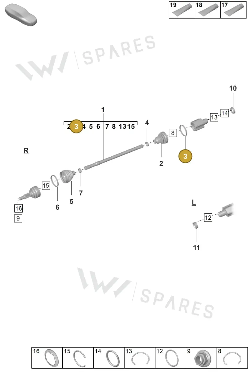PAF108391 — Porsche Taycan Sport Turismo (2019-2024) diagram p56401100, position 3