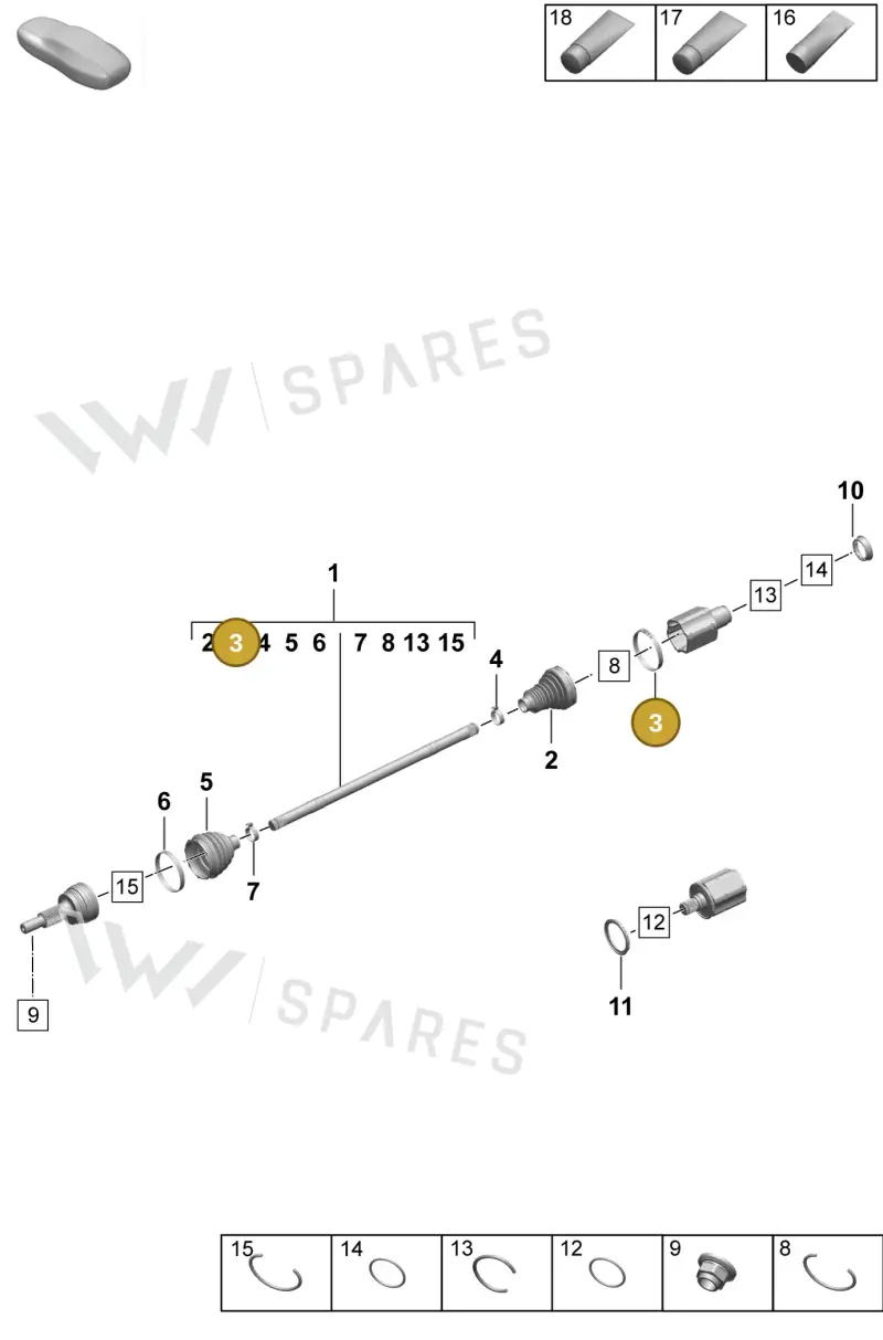 PAF108391 — Porsche Taycan Sport Turismo (2023-2025) diagram p64401150, position 3