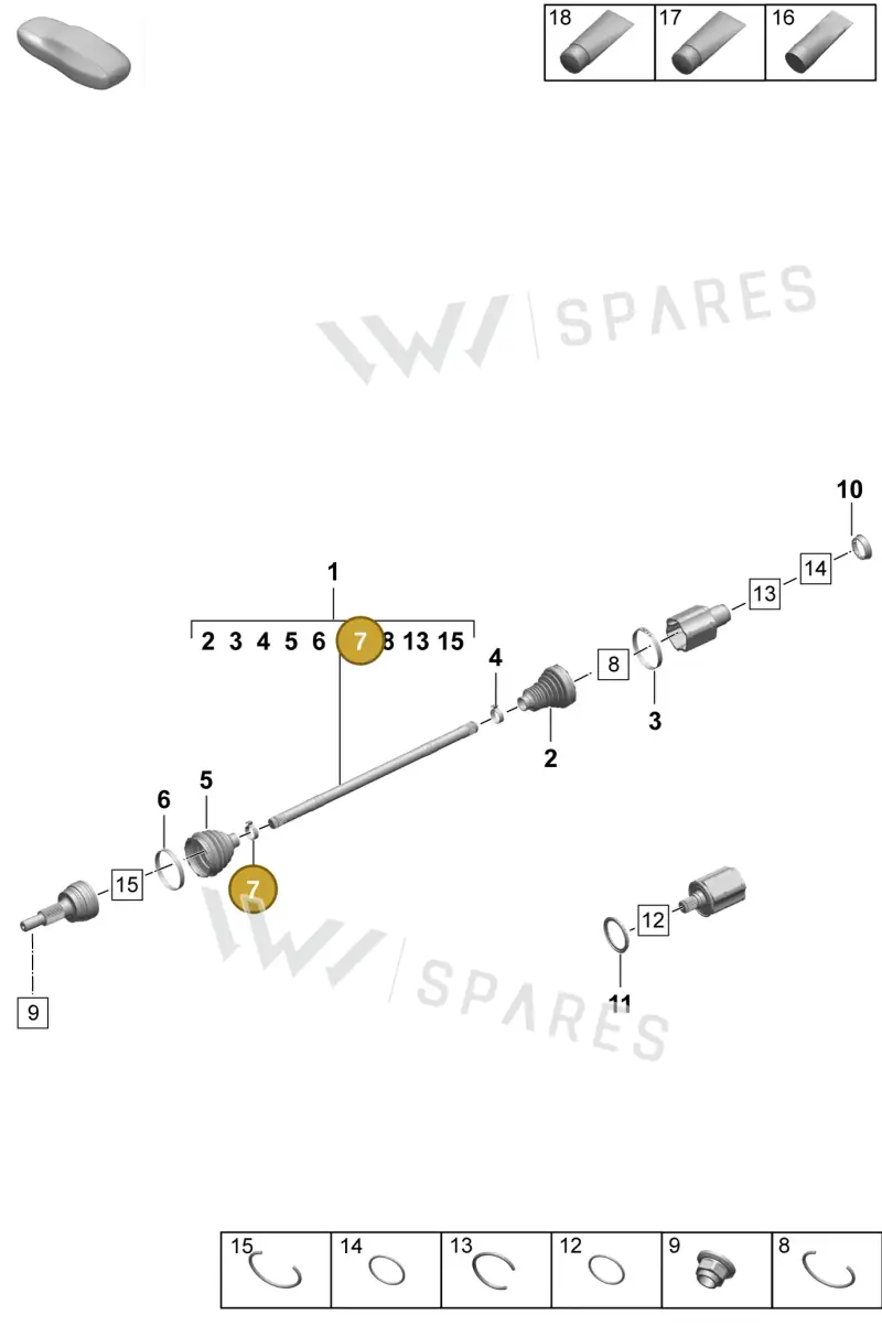 PAF108393 — Porsche Taycan Sport Turismo (2023-2025) diagram p64401150, position 7