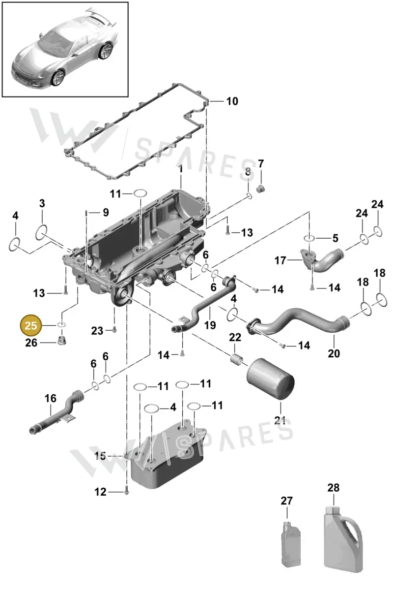 PAF108404 — Porsche 911 (2013-2020) diagram p41104050, position 25