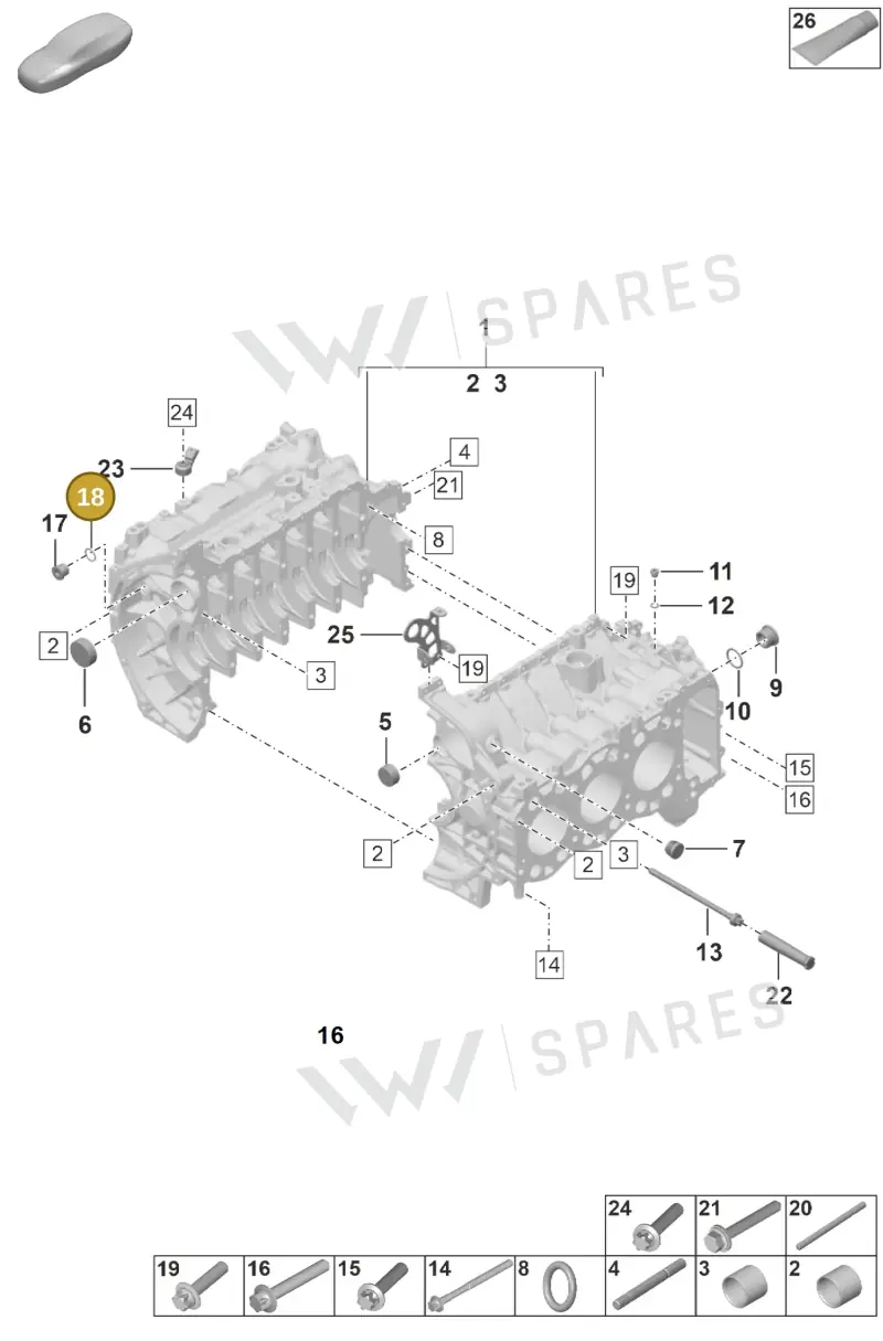 PAF108404 — Porsche 911 (2024-2025) diagram p53000002, position 18