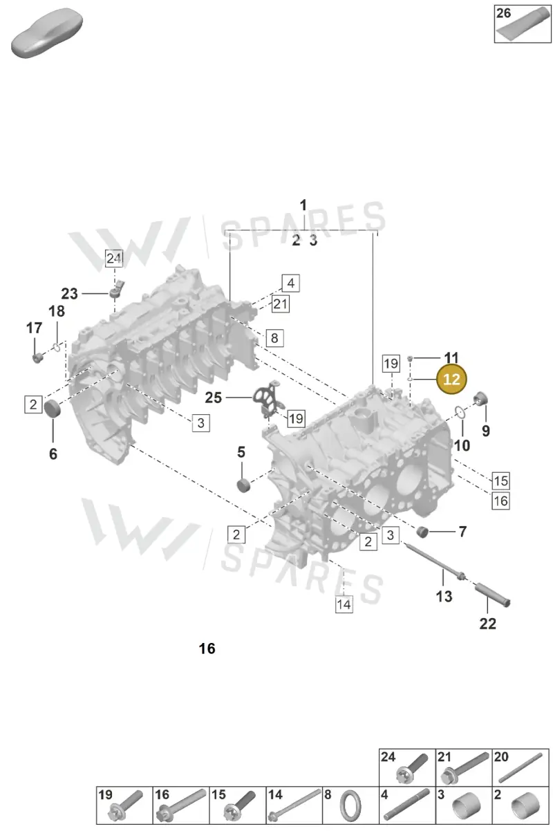 PAF108405 — Porsche 911 (2024-2025) diagram p53000002, position 12