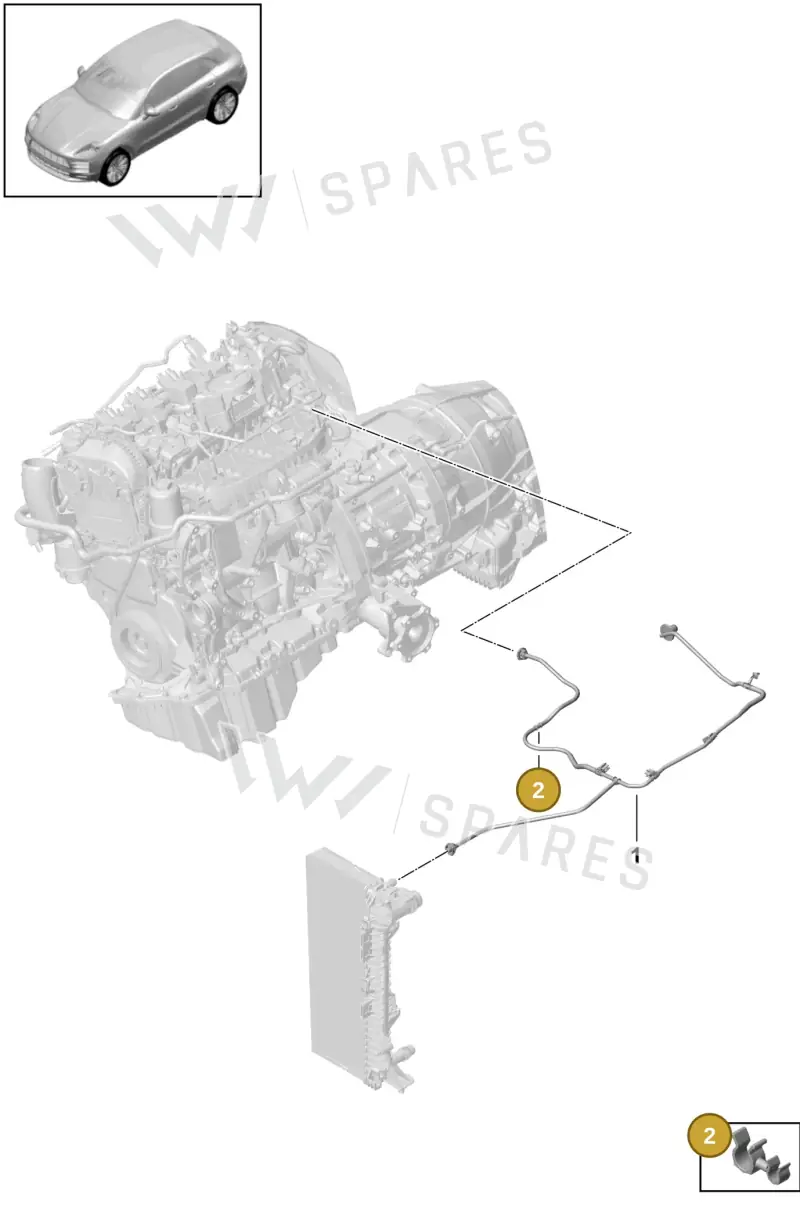 PAF108420 — Porsche Macan (2018-2022) diagram p52105160, position 2