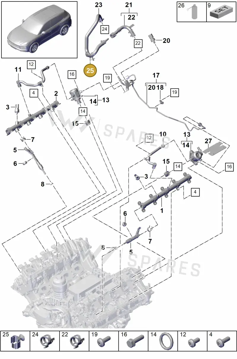 PAF10843101 — Porsche Cayenne (2017-2023) diagram p51107000, position 25