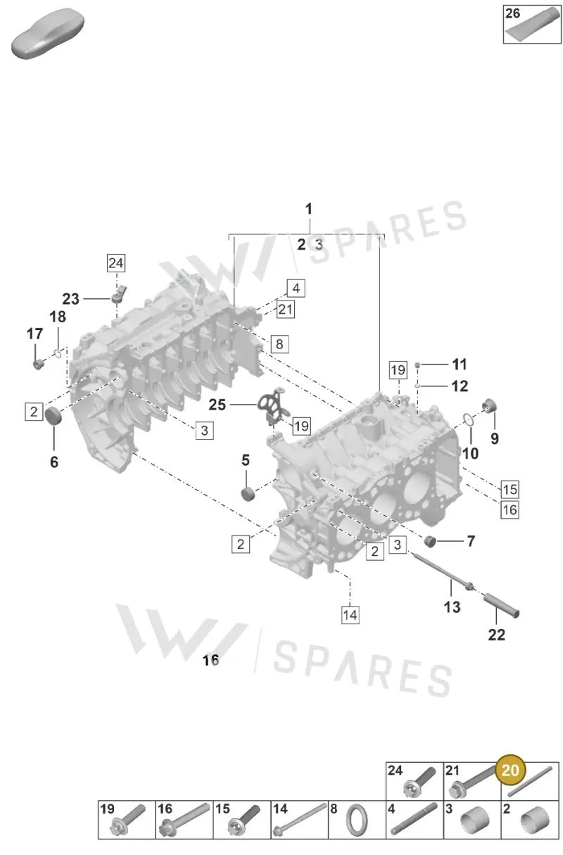 PAF108447 — Porsche 911 (2024-2025) diagram p53000002, position 20