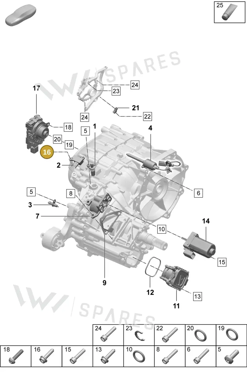 PAF108462 — Porsche Taycan Sport Turismo (2023-2025) diagram p64355200, position 16