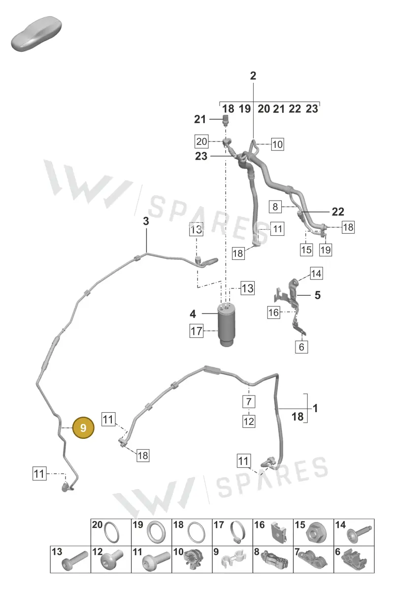PAF108488 — Porsche 911 (2021-2022) diagram p53814701, position 9