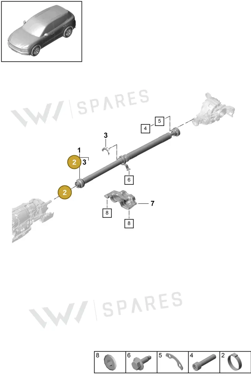 PAF10848901 — Porsche Cayenne (2017-2023) diagram p51305010, position 2