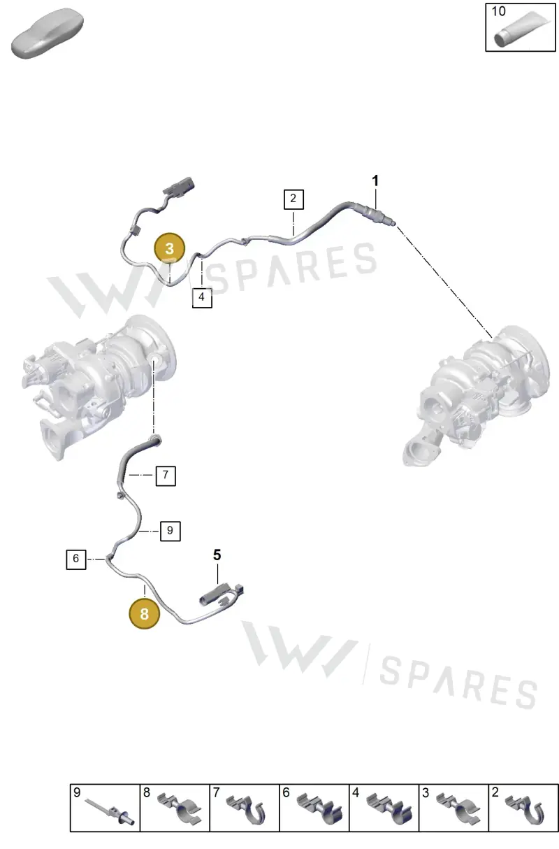 PAF108950 — Porsche Panamera (2023-2025) diagram p62202050, position 3+8