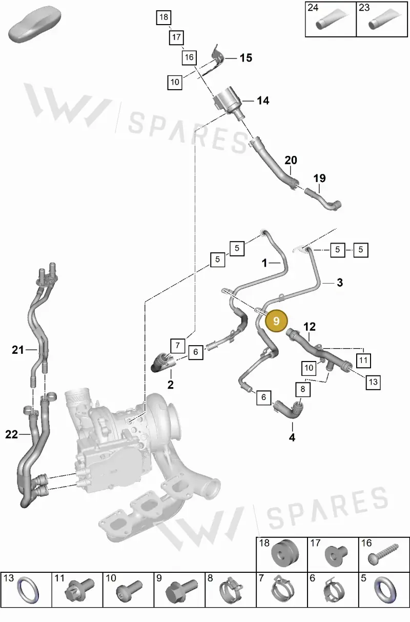 PAF109006 — Porsche 911 (2024-2025) diagram p63202110, position 9