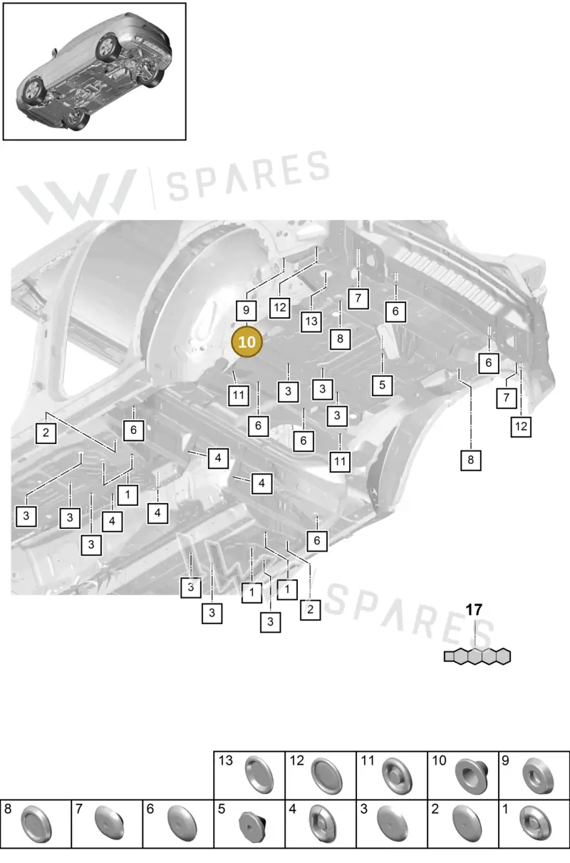 PAF80994000 — Porsche Cayenne Coupe (2023-2023) diagram p51806030, position 10