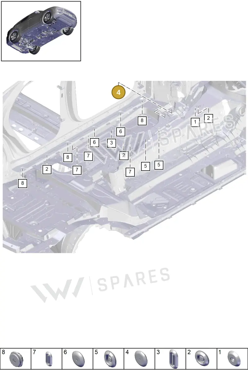 PAF89918300 — Porsche Cayenne Coupe (2023-2023) diagram p51806010, position 4