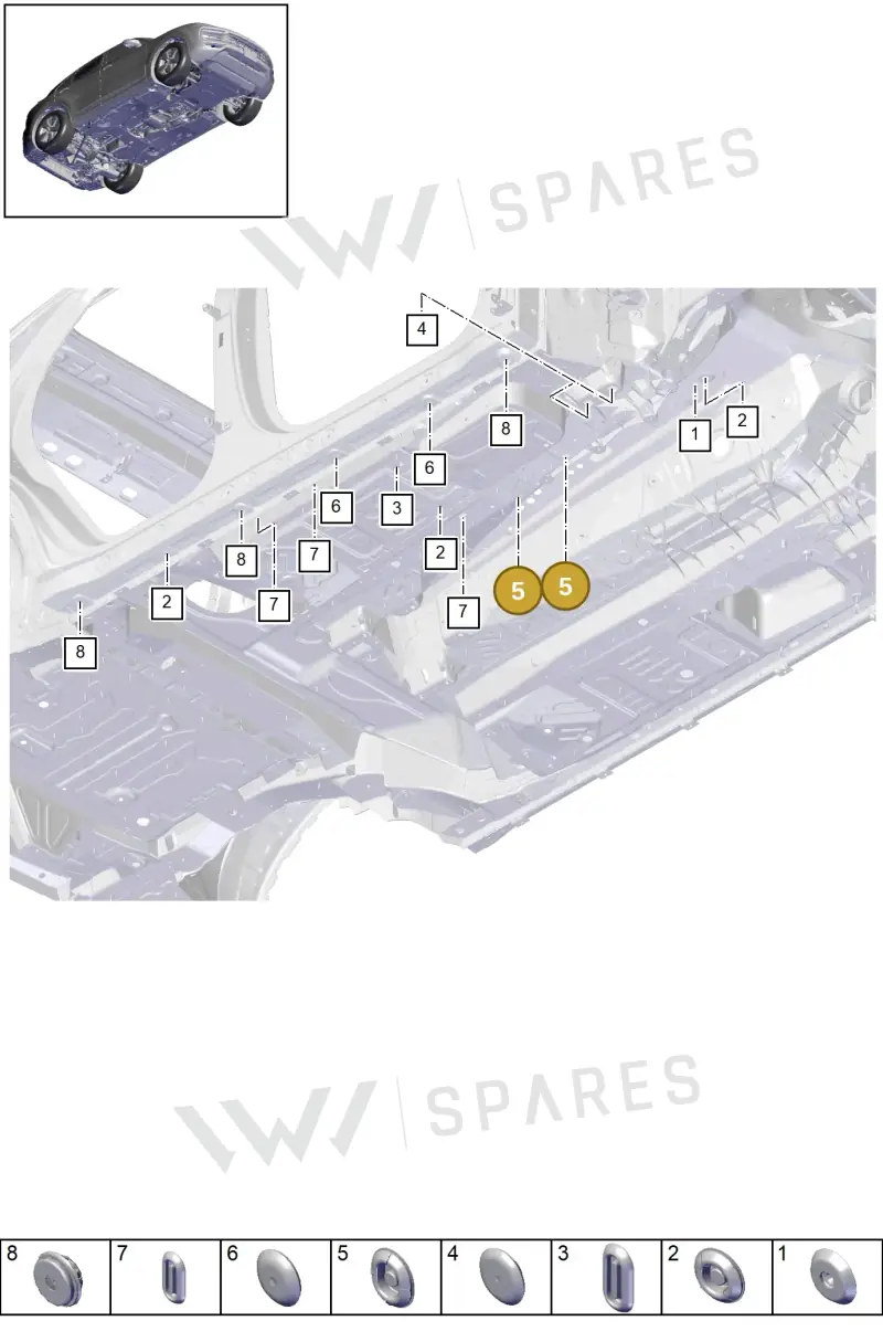 PAF89918400 — Porsche Cayenne Coupe (2023-2023) diagram p51806010, position 5