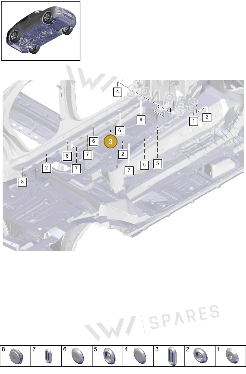 PAF89918700 — Porsche Cayenne Coupe (2023-2023) diagram p51806010, position 3