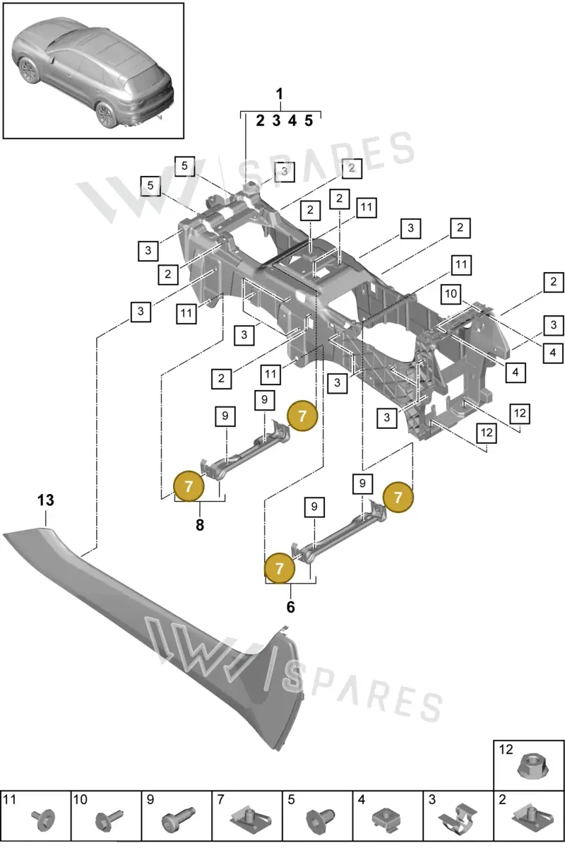 PAF901686 — Porsche Cayenne (2017-2023) diagram p51809030, position 7