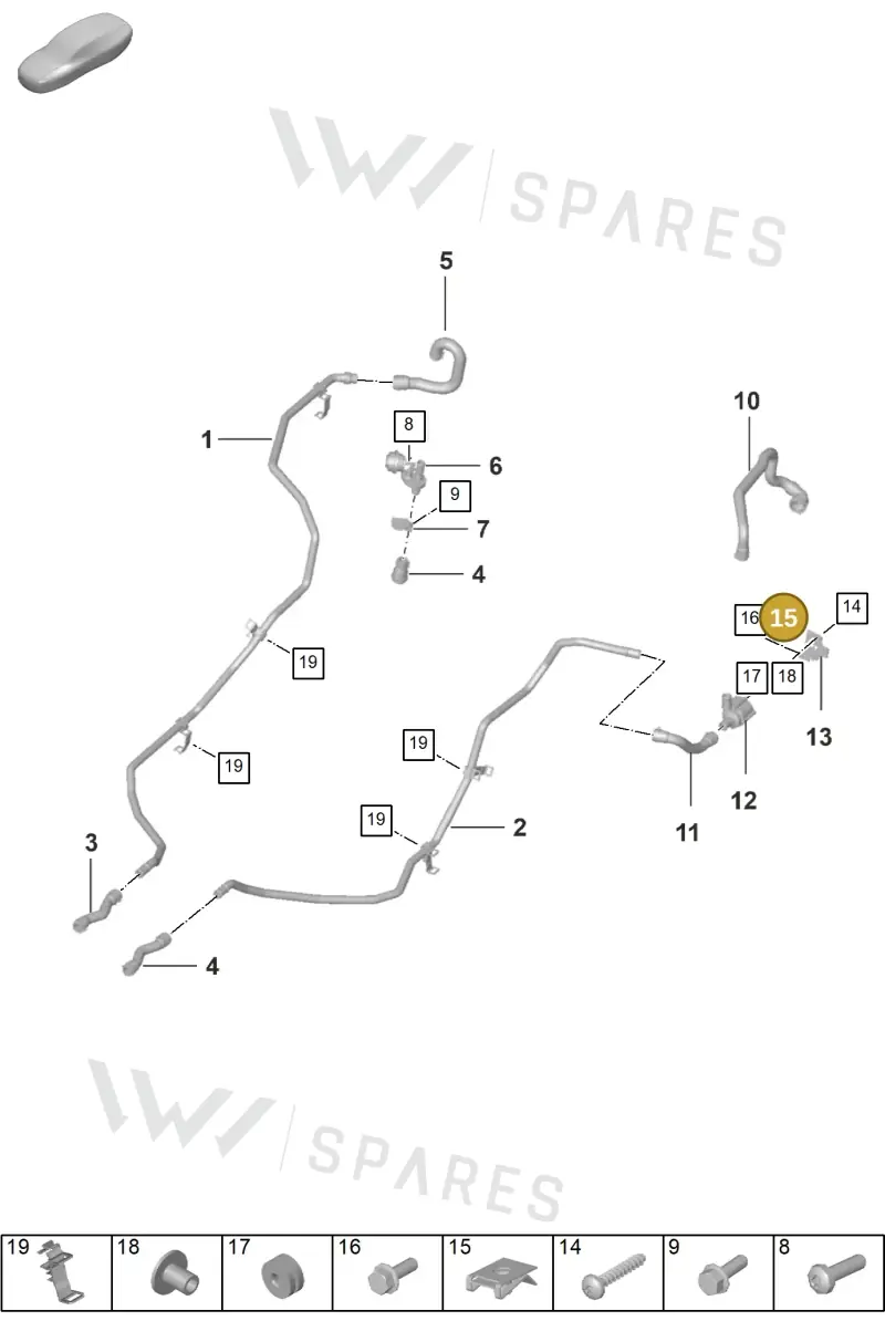 PAF901686 — Porsche 911 (2024-2025) diagram p53105500, position 15