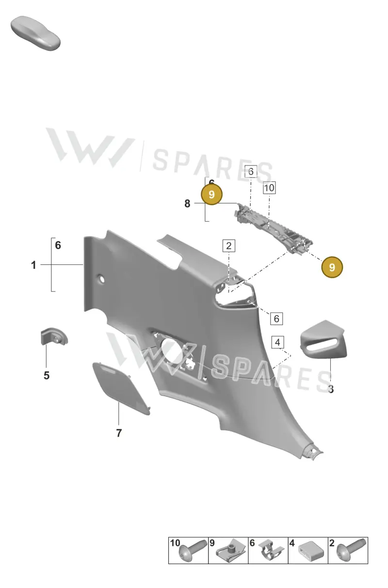 PAF901686 — Porsche 911 (2020-2022) diagram p53807260, position 9