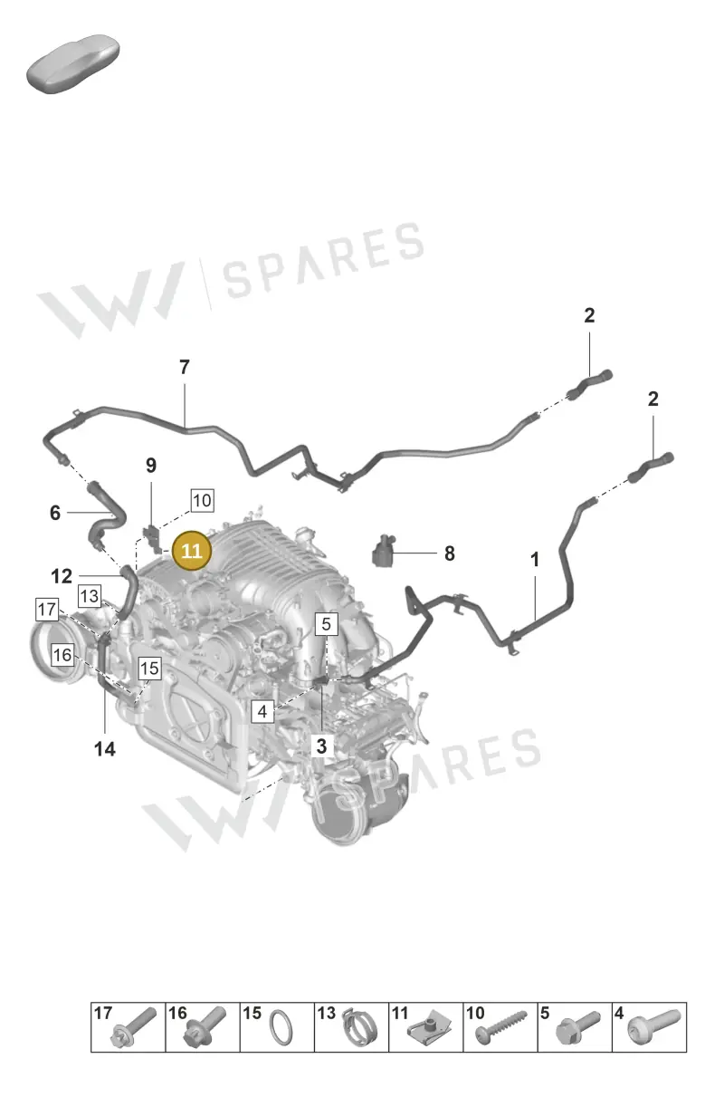 PAF901686 — Porsche 911 (2021-2022) diagram p59105500, position 11