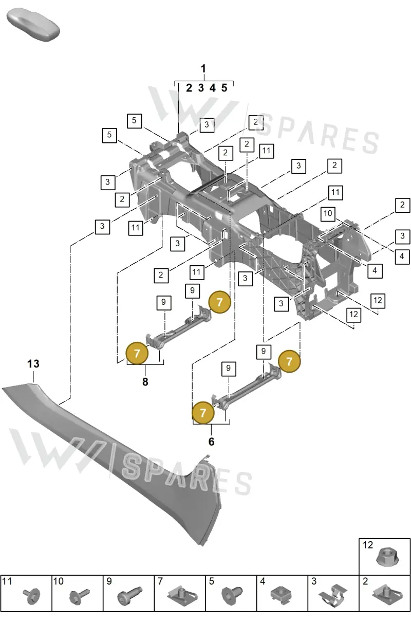 PAF901686 — Porsche Cayenne Coupe (2023-2023) diagram p60809200, position 7