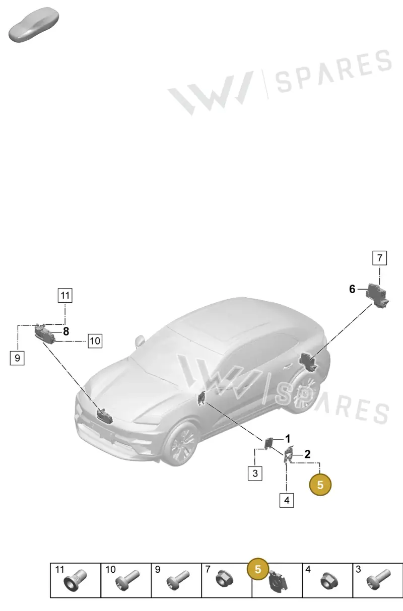 PAF901686 — Porsche Macan (2024-2024) diagram p61901600, position 5