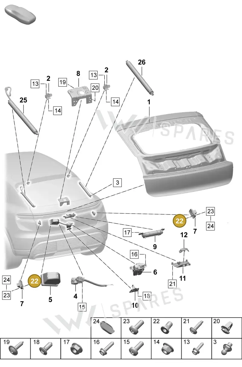 PAF906481 — Porsche Macan (2024-2024) diagram p61803100, position 22