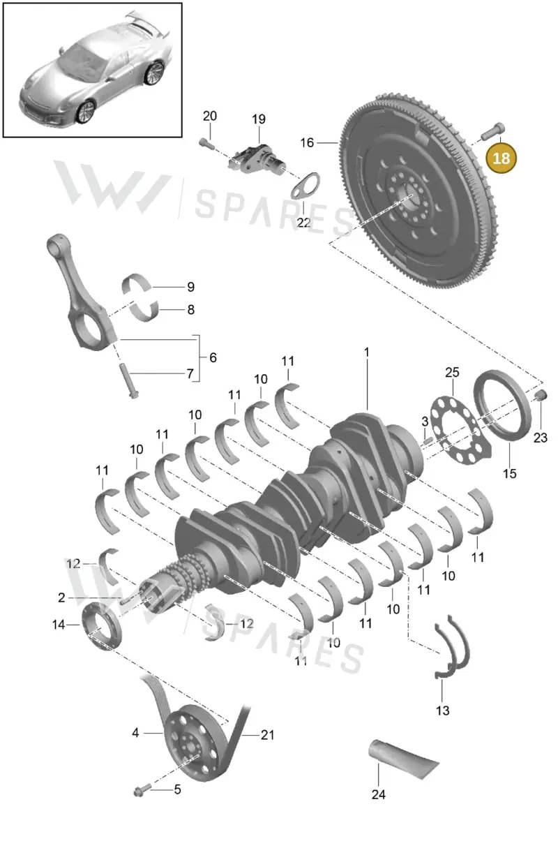 PAF906651 — Porsche 911 (2013-2020) diagram p41102000, position 18