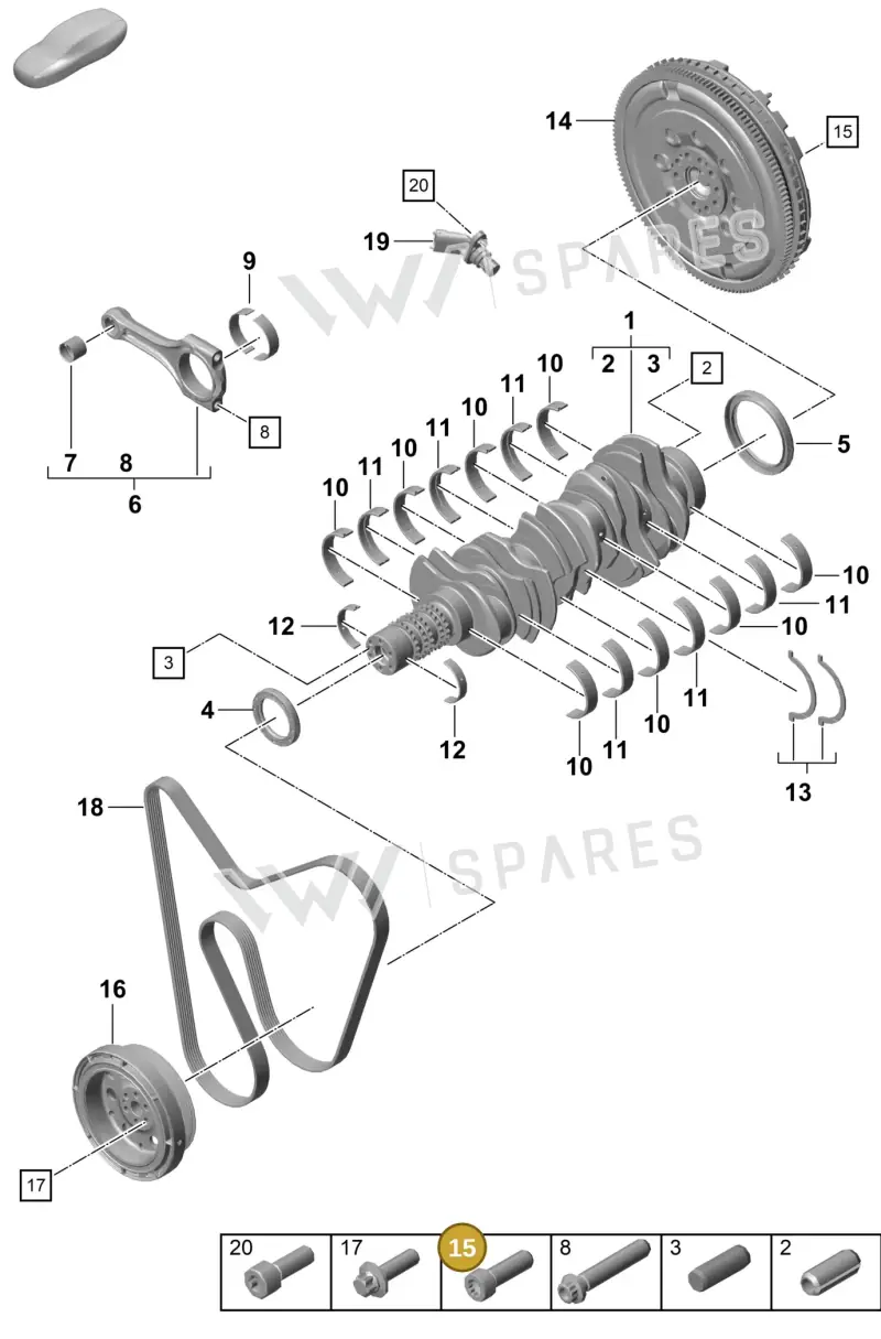 PAF906651 — Porsche Boxster Spyder (2019-2020) diagram p55102000, position 15