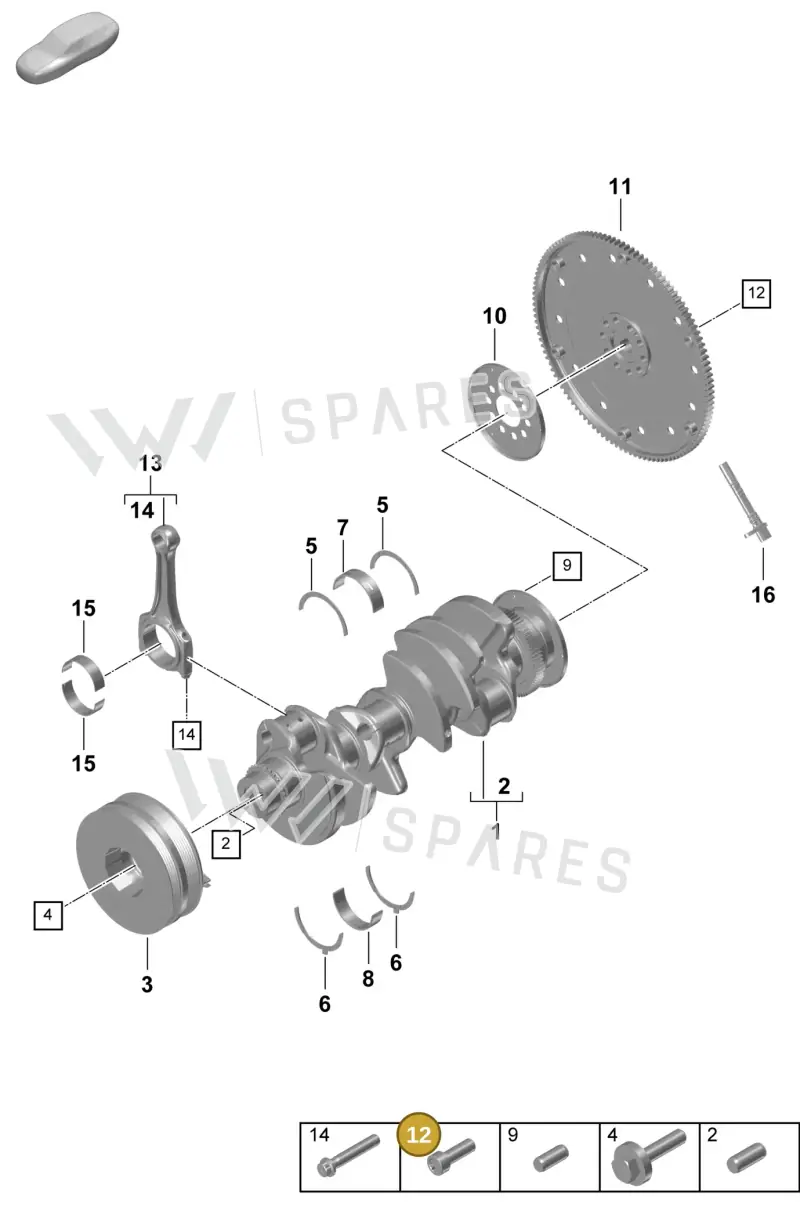 PAF906651 — Porsche Cayenne Coupe (2023-2023) diagram p60102020, position 12