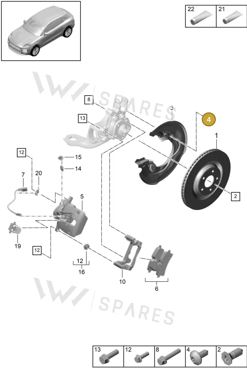 PAF907371 — Porsche Macan (2018-2022) diagram p52000160, position 4