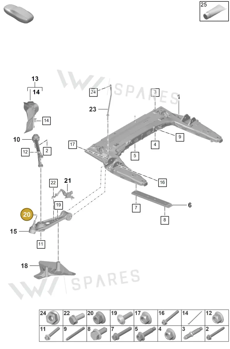 PAF908088 — Porsche 911 (2020-2022) diagram p53401000, position 20