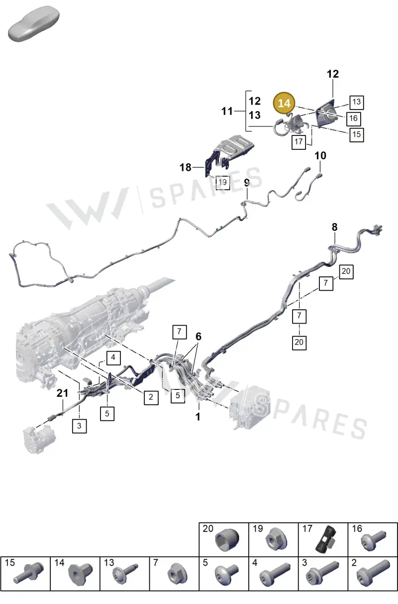 PAF908173 — Porsche Cayenne Coupe (2023-2023) diagram p60904000, position 14