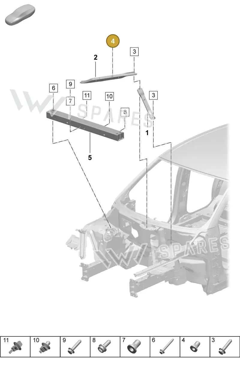 PAF908173 — Porsche Macan (2024-2024) diagram p61801150, position 4