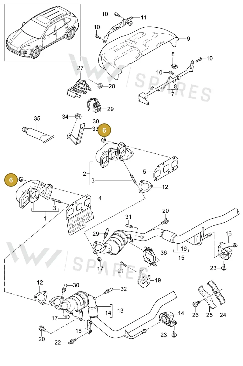 PAF908946 — Porsche Cayenne (2010-2018) diagram p37202010, position 6