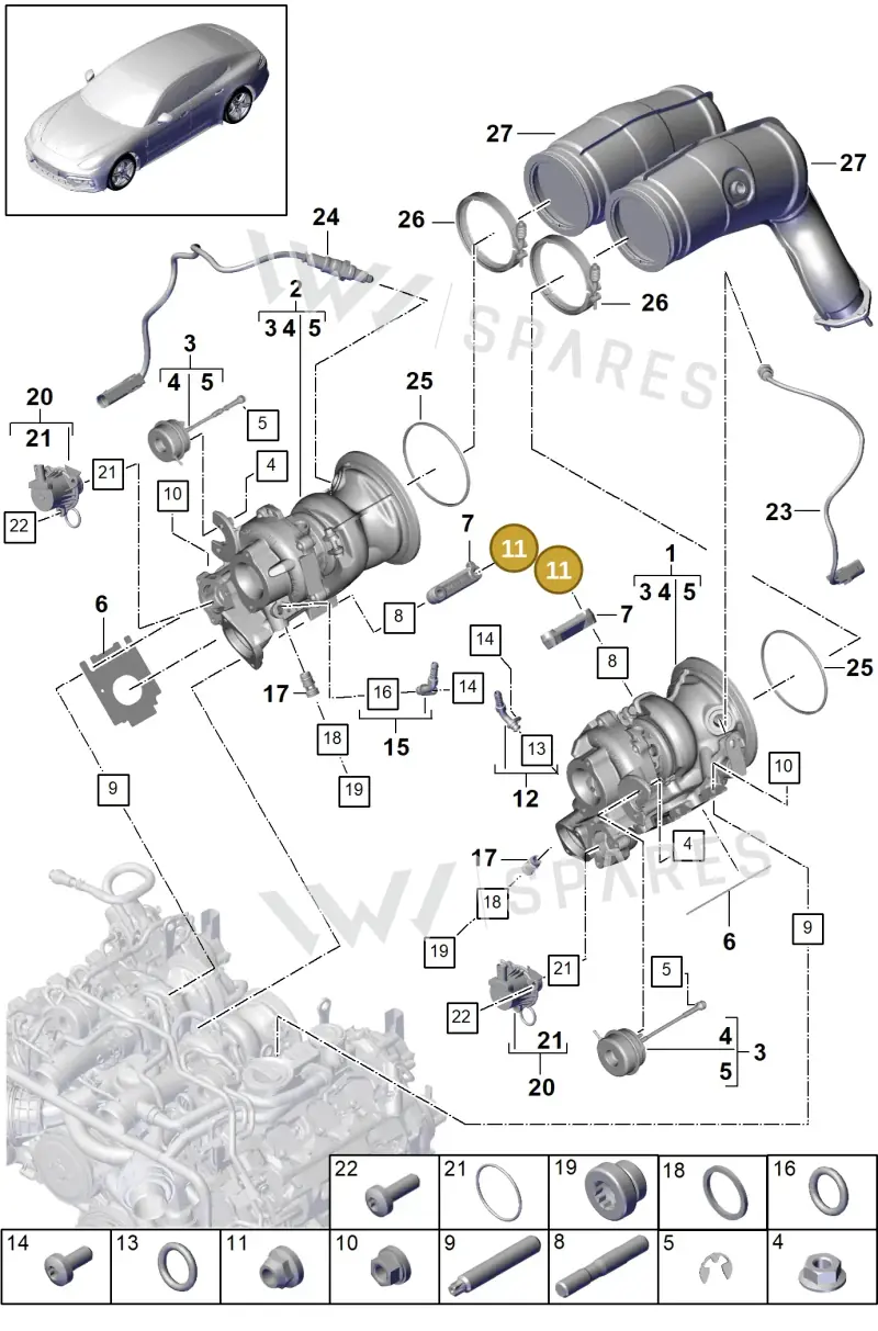 PAF908946 — Porsche Panamera (2016-2020) diagram p49202005, position 11