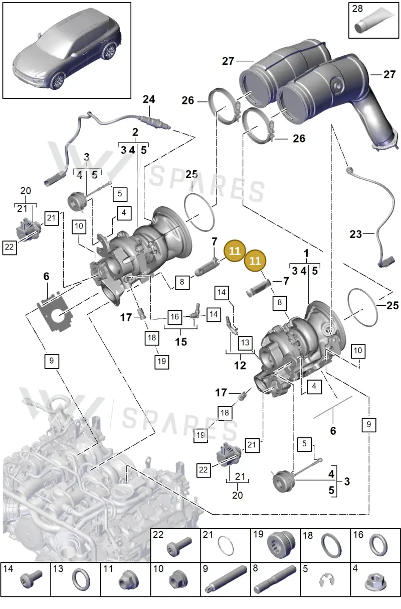 PAF908946 — Porsche Cayenne (2017-2023) diagram p51202005, position 11