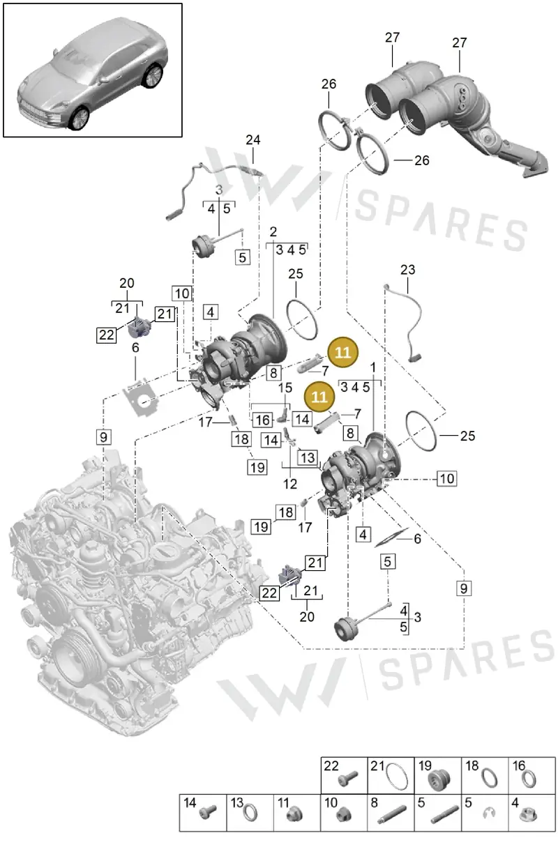 PAF908946 — Porsche Macan (2018-2022) diagram p52000046, position 11