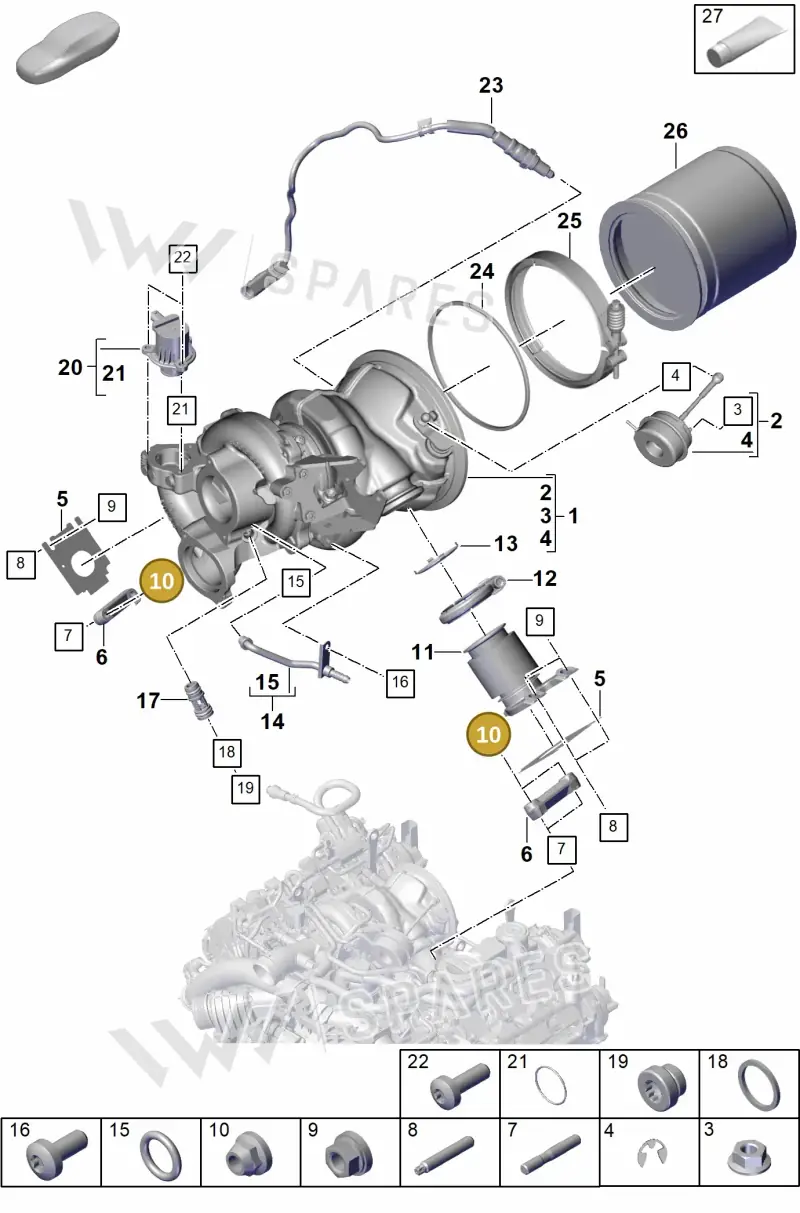 PAF908946 — Porsche Cayenne Coupe (2023-2023) diagram p60202010, position 10