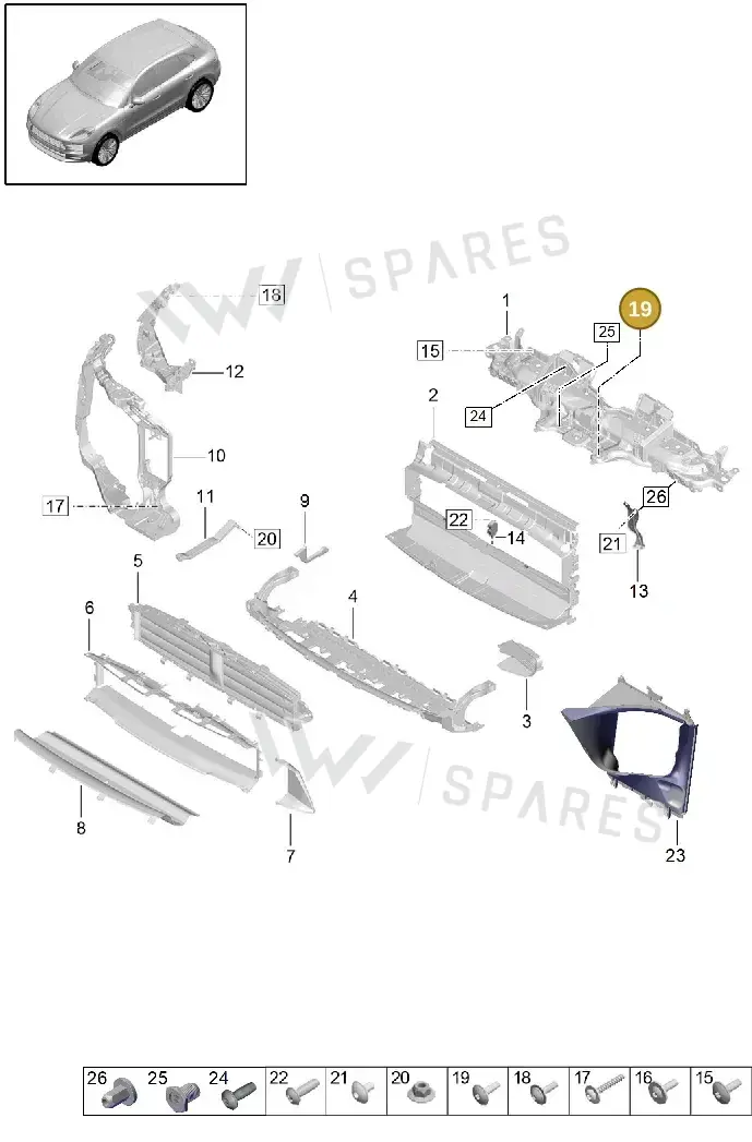 PAF90897402 — Porsche Macan (2018-2022) diagram p52000186, position 19