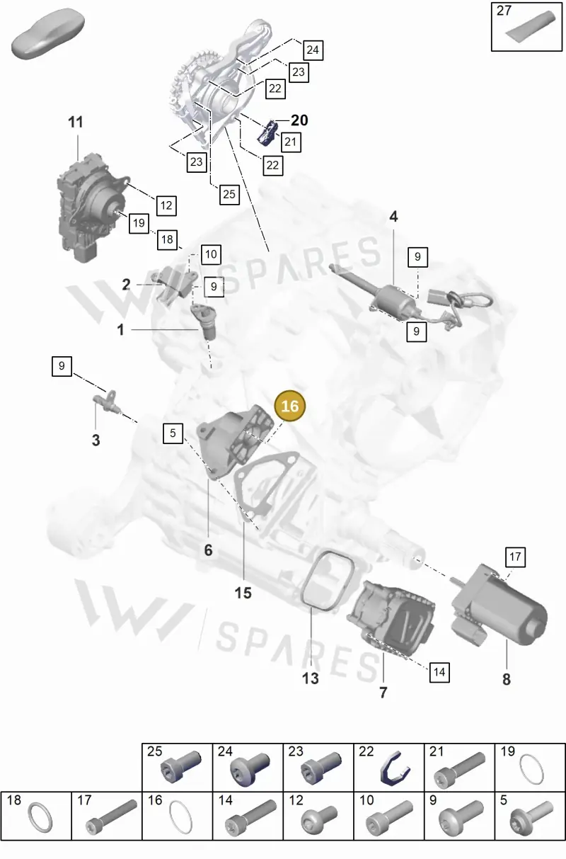 PAF909033 — Porsche Taycan Sport Turismo (2019-2024) diagram p56355200, position 16