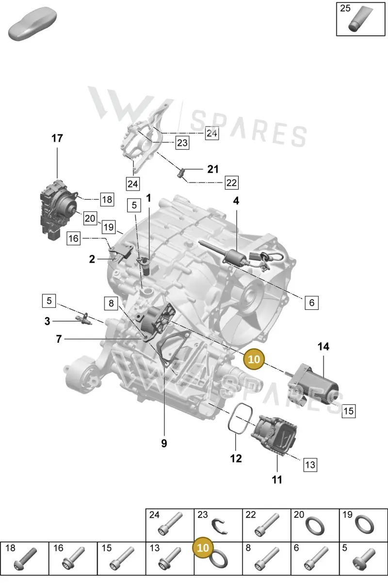 PAF909033 — Porsche Taycan Sport Turismo (2023-2025) diagram p64355200, position 10