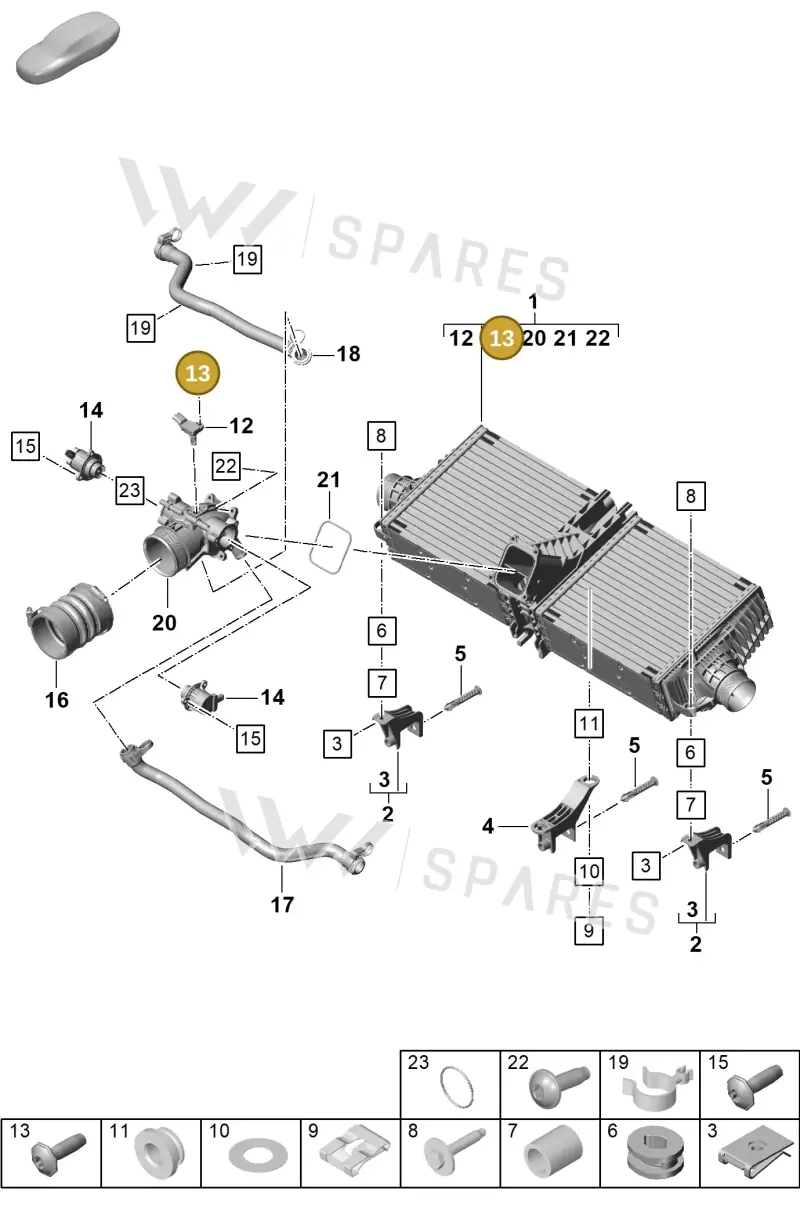 PAF909059A — Porsche 911 (2020-2022) diagram p57107200, position 13