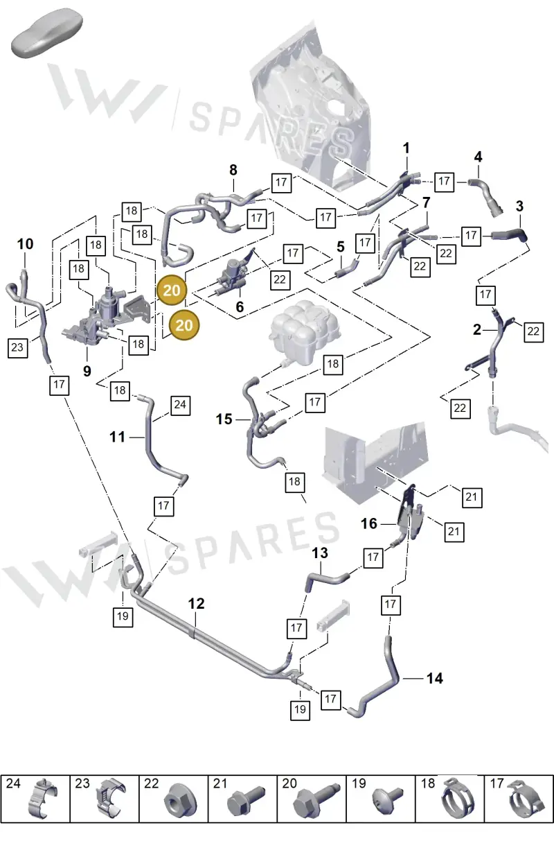 PAF909218 — Porsche Cayenne Coupe (2023-2023) diagram p60815320, position 20