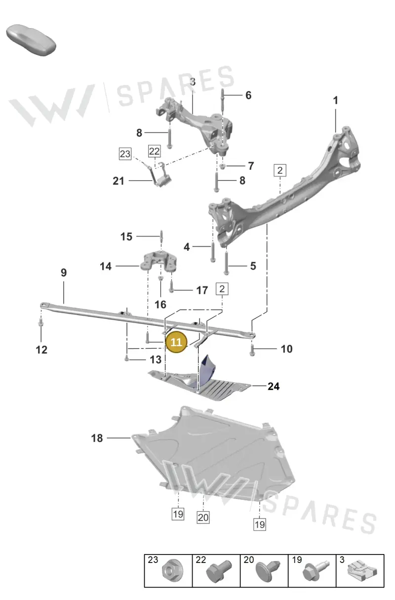 PAF909417 — Porsche 911 (2020-2022) diagram p57501005, position 11