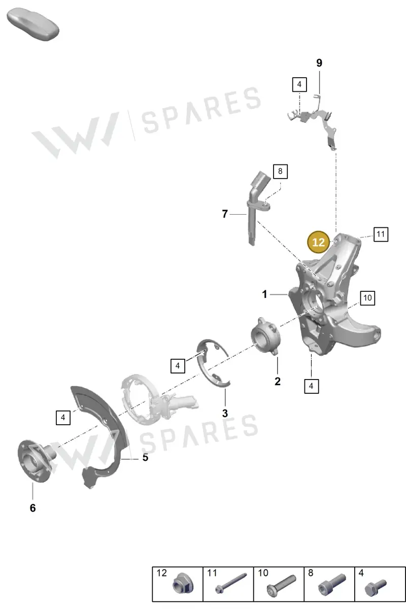 PAF909664 — Porsche Boxster Spyder (2019-2020) diagram p54501000, position 12
