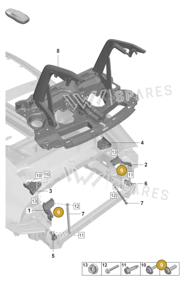 PAF90994403 — Porsche 911 (2021-2022) diagram p59803185, position 9