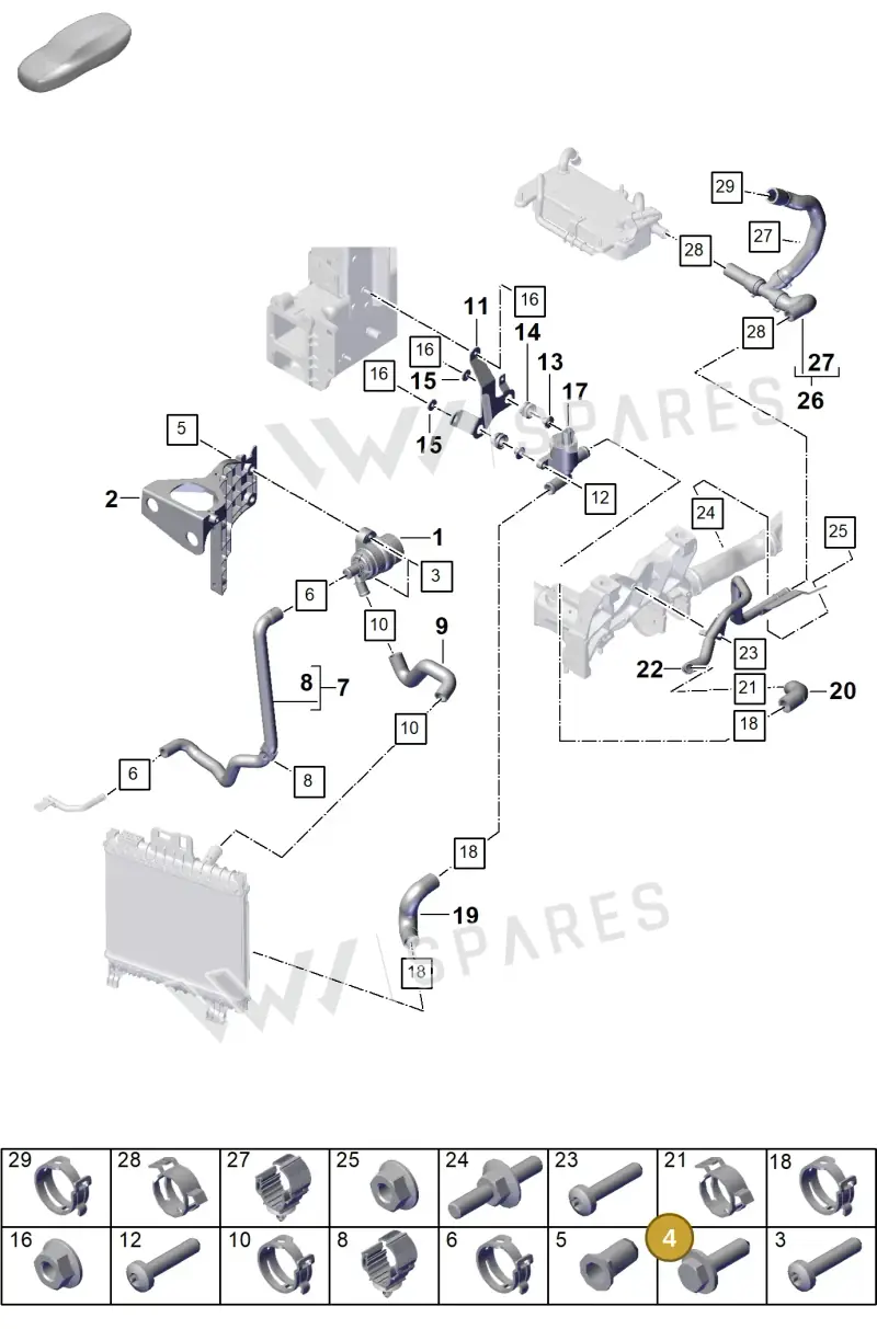 PAF90994403 — Porsche Cayenne Coupe (2023-2023) diagram p60105360, position 4